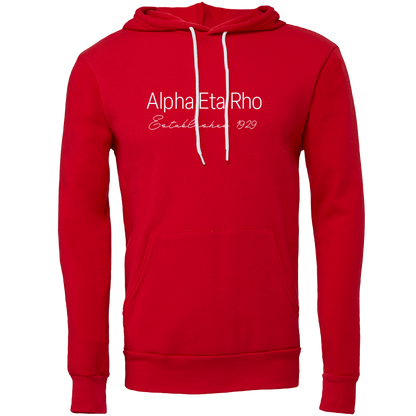 Alpha Eta Rho Embroidered Printed Name Hooded Sweatshirts