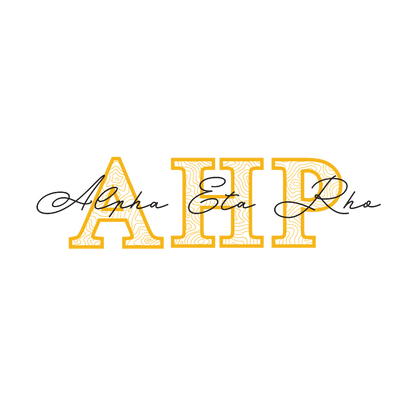 Alpha Eta Rho Applique Letters Crewneck Sweatshirt