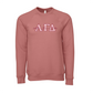 Alpha Gamma Delta Applique Letters Crewneck Sweatshirt