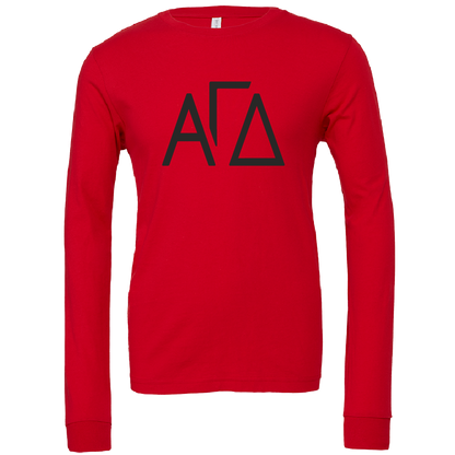 Alpha Gamma Delta Lettered Long Sleeve T-Shirts