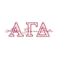 Alpha Gamma Delta Applique Letters Crewneck Sweatshirt