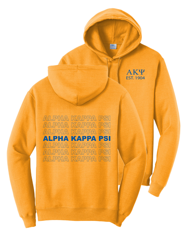 Alpha Kappa Psi Repeating Name Hooded Sweatshirts