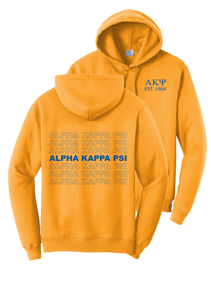 Alpha Kappa Psi Repeating Name Hooded Sweatshirts