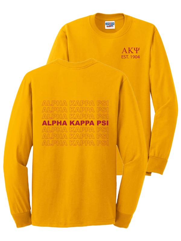 Alpha Kappa Psi Repeating Name Long Sleeve T-Shirts