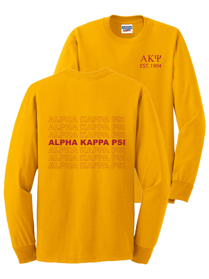 ånd barndom Troende Alpha Kappa Psi Repeating Name Long Sleeve T-Shirts – Greek Graduate