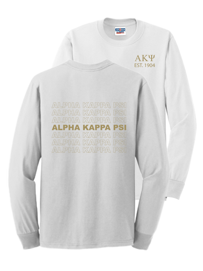 Alpha Kappa Psi Repeating Name Long Sleeve T-Shirts