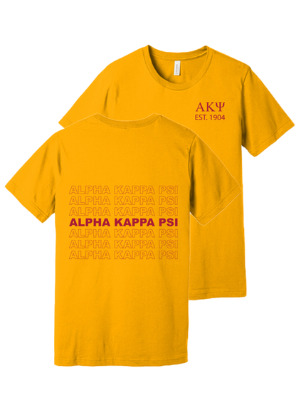 Alpha Kappa Psi Repeating Name Short Sleeve T-Shirts