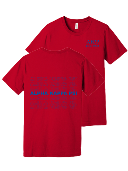 Alpha Kappa Psi Repeating Name Short Sleeve T-Shirts