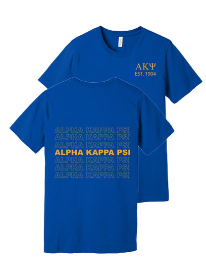 Alpha Kappa Psi Repeating Name Short Sleeve T-Shirts