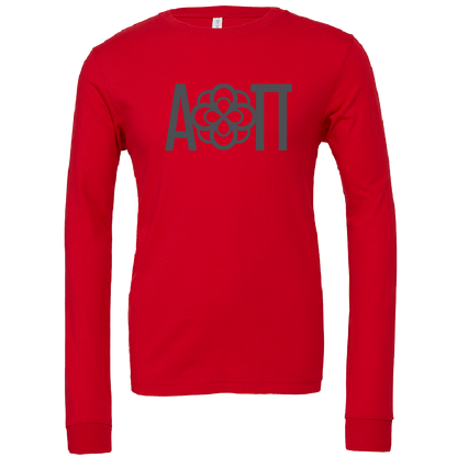 Alpha Omicron Pi Lettered Long Sleeve T-Shirts