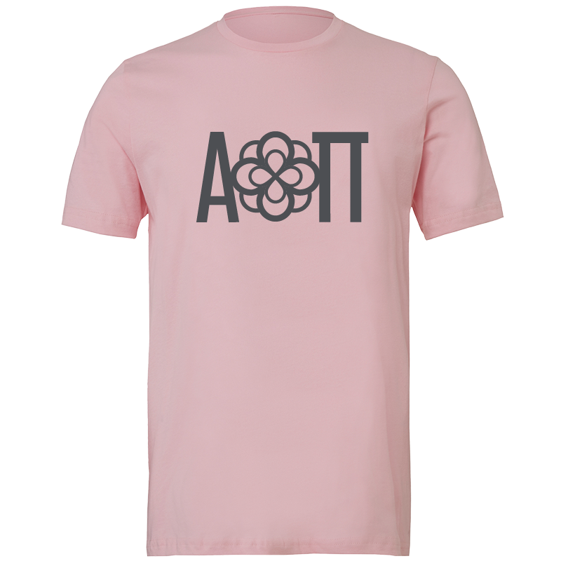 Alpha Omicron Pi Lettered Short Sleeve T-Shirts