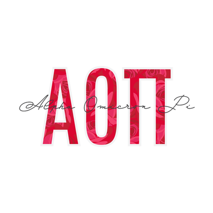 Alpha Omicron Pi Applique Letters Crewneck Sweatshirt