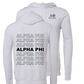 Alpha Phi Repeating Name Hooded Sweatshirts