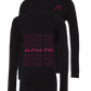 Alpha Phi Repeating Name Long Sleeve T-Shirts