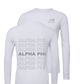 Alpha Phi Repeating Name Long Sleeve T-Shirts