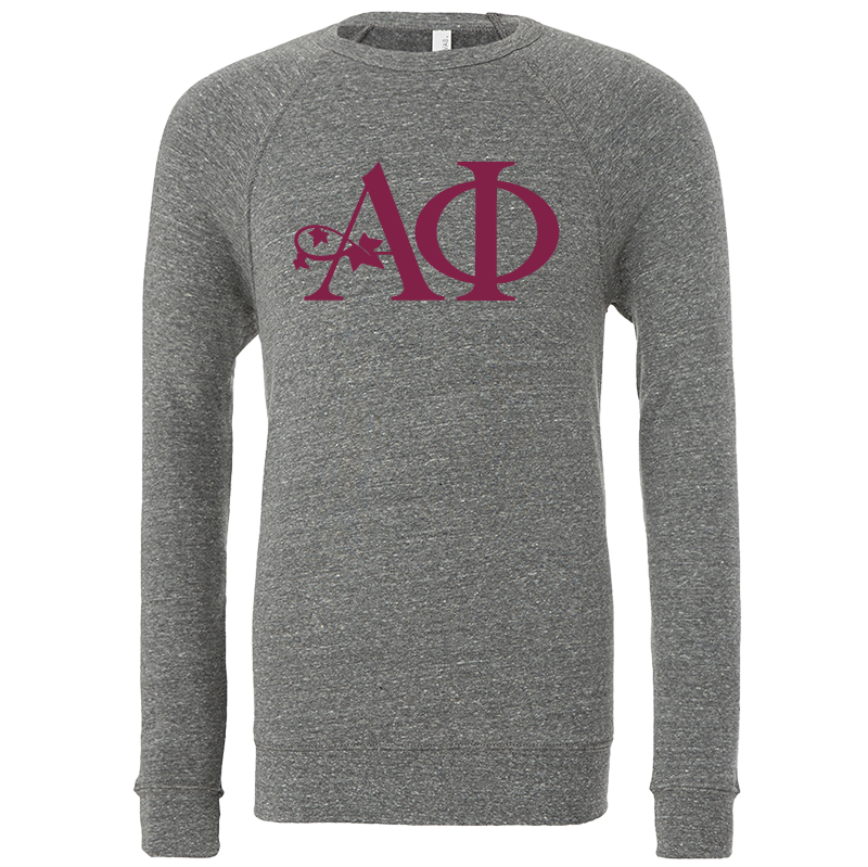 Alpha Phi Lettered Crewneck Sweatshirts