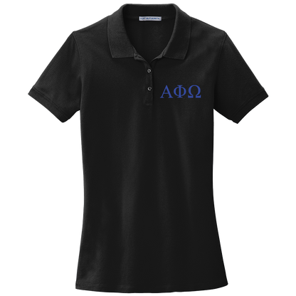 Alpha Phi Omega Ladies' Embroidered Polo Shirt