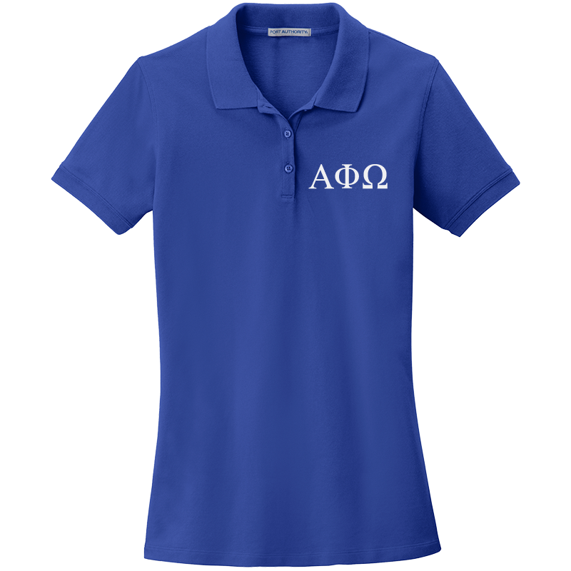 Alpha Phi Omega Ladies' Embroidered Polo Shirt