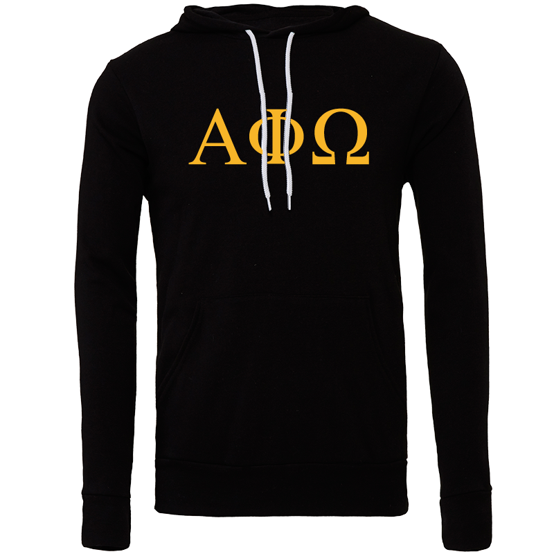 Alpha Phi Omega Lettered Hooded Sweatshirts