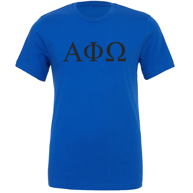 Alpha Phi Omega Lettered Short Sleeve T-Shirts