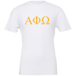 Alpha Phi Omega Lettered Short Sleeve T-Shirts