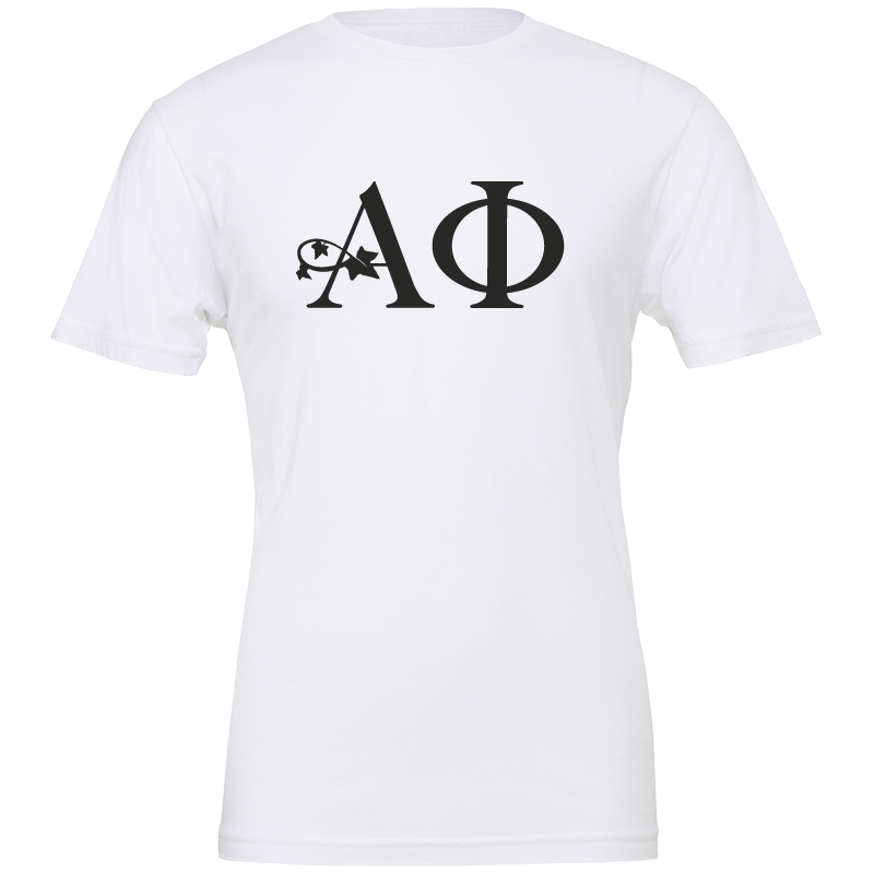 Alpha Phi Lettered Short Sleeve T-Shirts