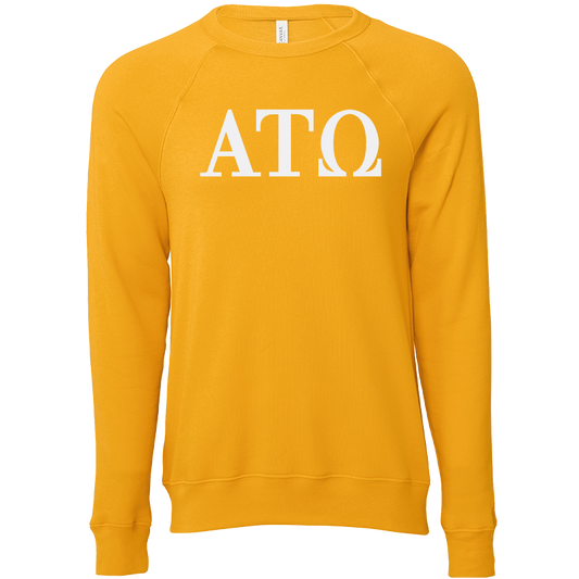 Alpha Tau Omega Embroidered Lettered Crewneck Sweatshirts