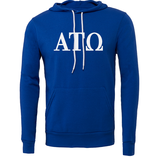 Alpha Tau Omega Embroidered Lettered Hooded Sweatshirts
