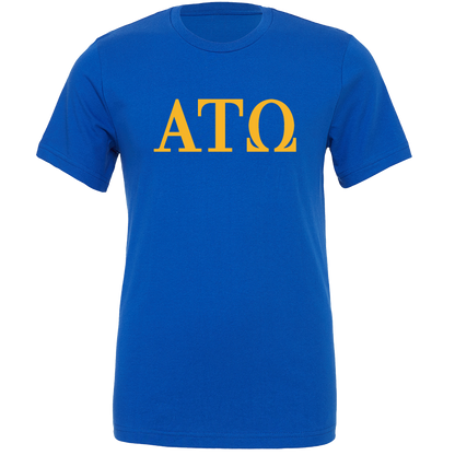 Alpha Tau Omega Lettered Short Sleeve T-Shirts