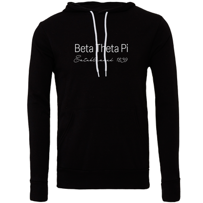 Beta Theta Pi Embroidered Printed Name Hooded Sweatshirts