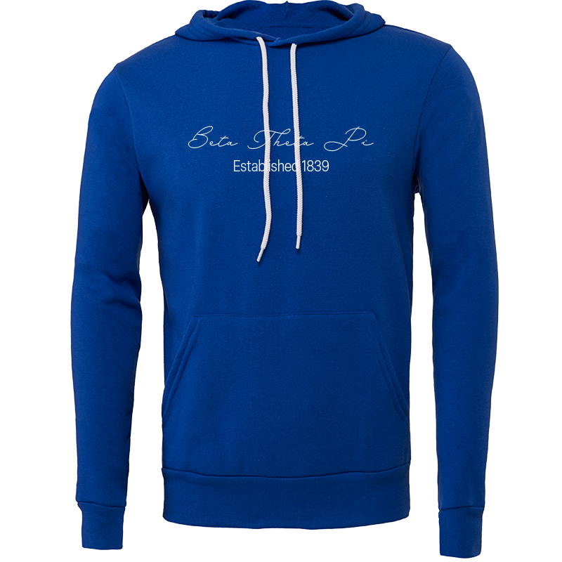 Beta Theta Pi Embroidered Scripted Name Hooded Sweatshirts