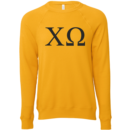 Chi Omega Lettered Crewneck Sweatshirts