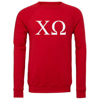 Chi Omega Lettered Crewneck Sweatshirts