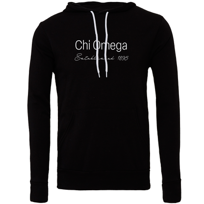 Chi Omega Embroidered Printed Name Hooded Sweatshirts