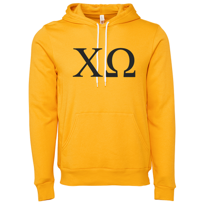 Chi Omega Lettered Hooded Sweatshirts