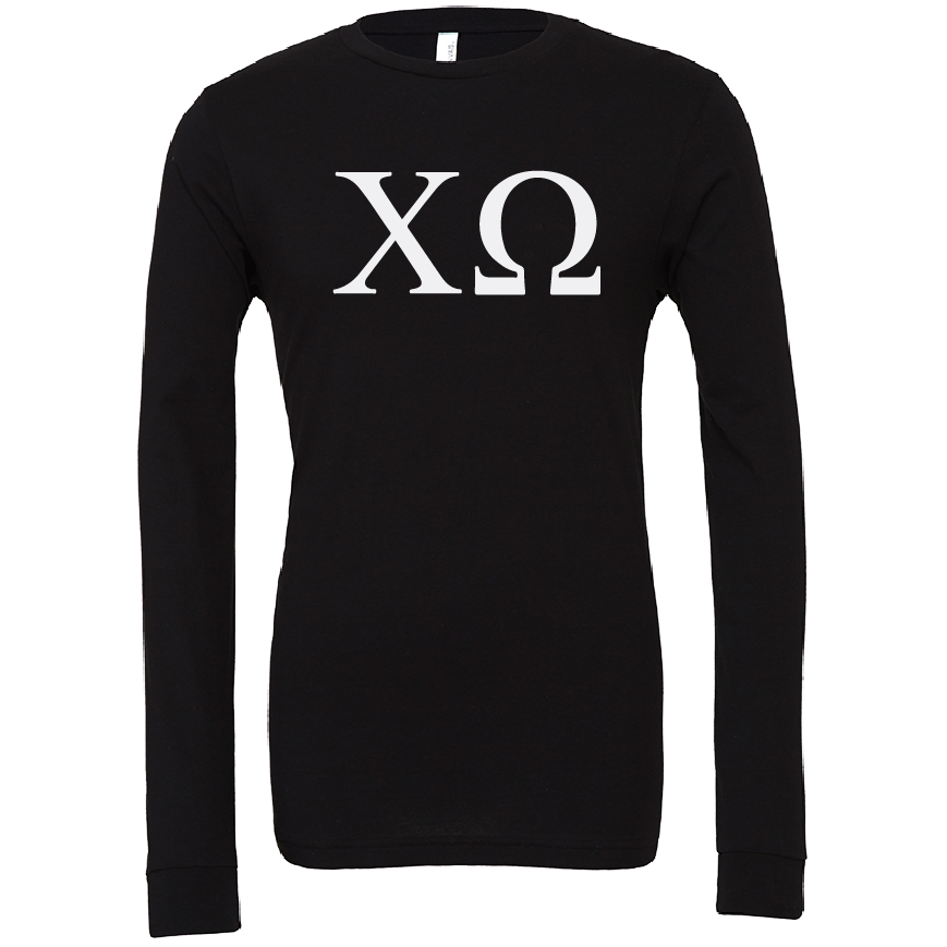 Chi Omega Lettered Long Sleeve T-Shirts