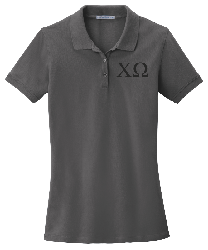 Chi Omega Ladies' Embroidered Polo Shirt