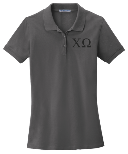 Chi Omega Ladies' Embroidered Polo Shirt