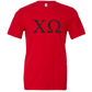 Chi Omega Lettered Short Sleeve T-Shirts