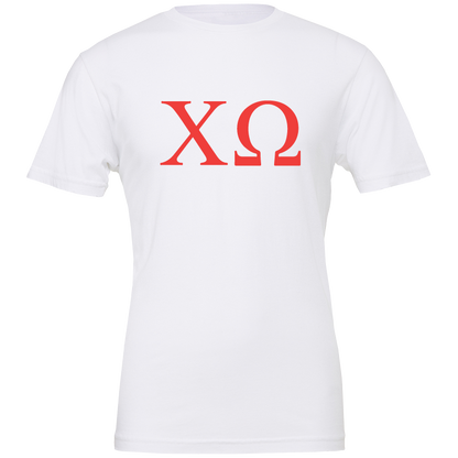 Chi Omega Lettered Short Sleeve T-Shirts