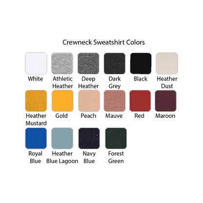 Delta Sigma Phi Embroidered Printed Name Crewneck Sweatshirts