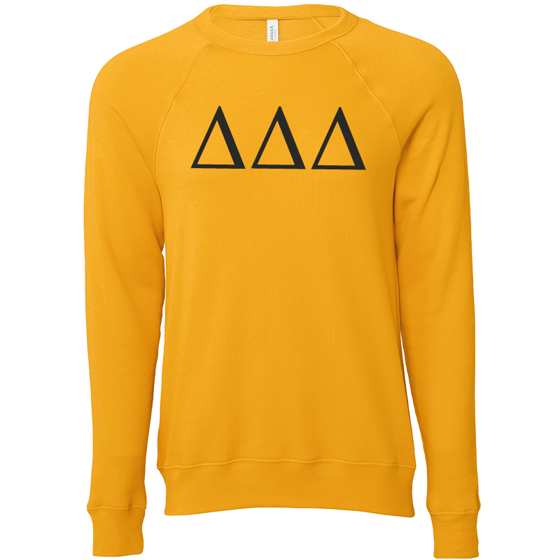 Delta Delta Delta Lettered Crewneck Sweatshirts