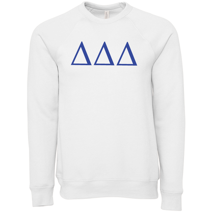 Delta Delta Delta Lettered Crewneck Sweatshirts