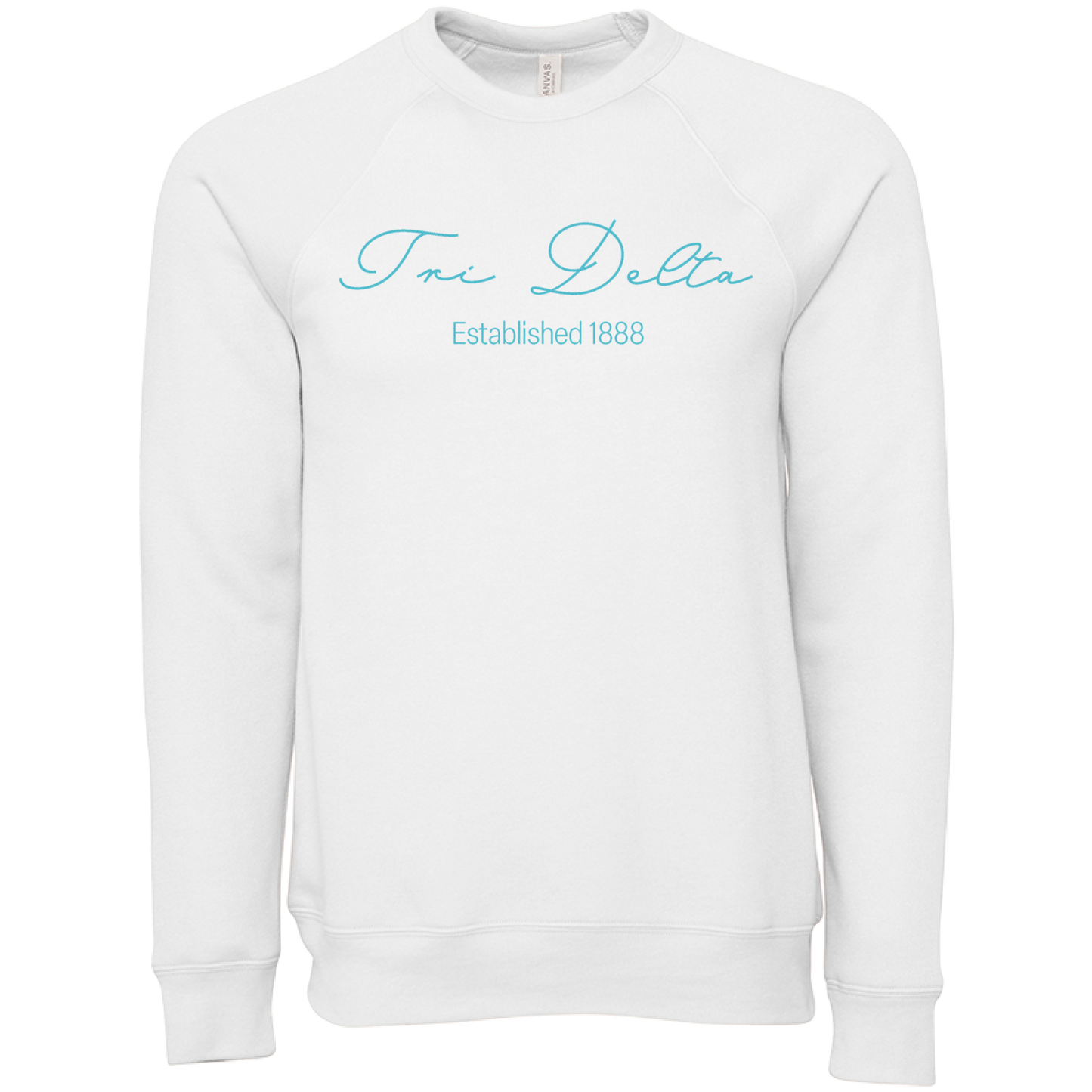 Delta Delta Delta Embroidered Scripted Name Crewneck Sweatshirts