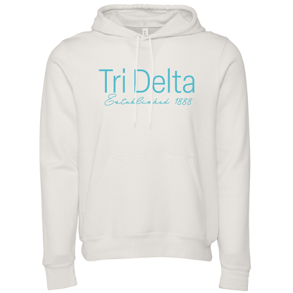 Delta Delta Delta Embroidered Printed Name Hooded Sweatshirts