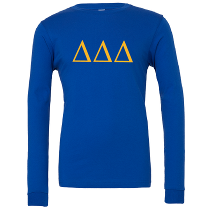 Delta Delta Delta Lettered Long Sleeve T-Shirts