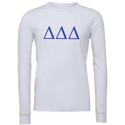 Delta Delta Delta Lettered Long Sleeve T-Shirts