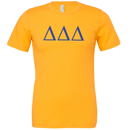 Delta Delta Delta Lettered Short Sleeve T-Shirts