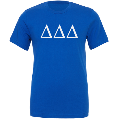 Delta Delta Delta Lettered Short Sleeve T-Shirts