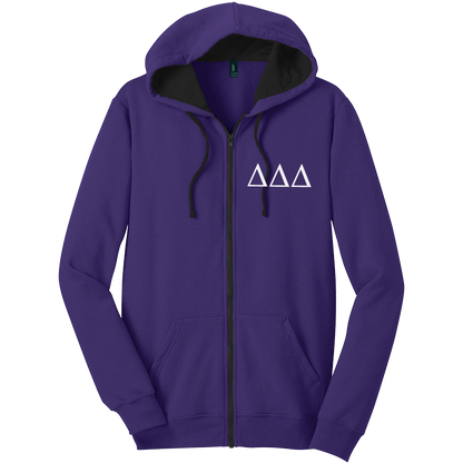 Delta Delta Delta Zip-Up Hooded Sweatshirts